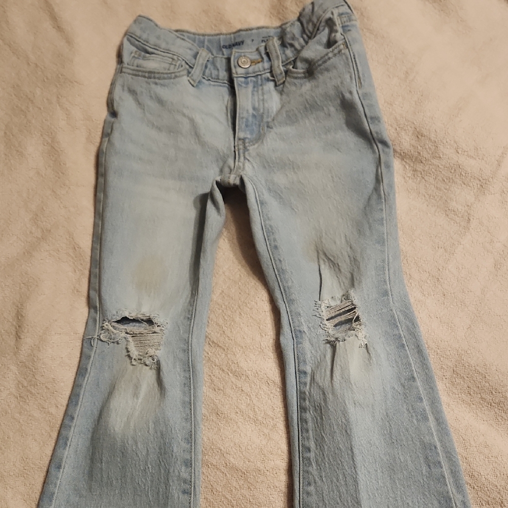 Old Navy Kids Light Blue Distressed Jeans